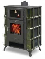 Piec kuchenka kuchnia westfalka z piekarnikiem i płaszczem wodnym 10kW (średnica wylotu spalin: 150 mm, kolor: zielony) - spełnia anty-smogowy EkoProjekt 04483328