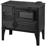 Kuchnia węglowa emaliowana z piekarnikiem 8,7-10,7kW – kolor czarny – średnica wylotu spalin 130 mm 99682164