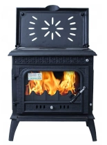 Piec piecyk koza żeliwny 12,8kW z płytą grzewczą (kolor: czarny) spełnia anty-smogowy EkoProjekt 04480186