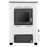 Piec kominek koza kuchenka kuchnia węglowa westfalka piecokuchnia kocioł CO z płaszczem wodnym 15-17kW (kolor: biały, średnica wylotu spalin: 128 mm) - spełnia anty-smogowy EkoProjekt 99682653