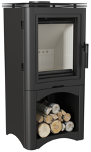 Piec wolnostojący koza 7kW K5 z wnęką na drewno i wylotem spalin fi 150 - spełnia anty-smogowy EkoProjekt 30052705